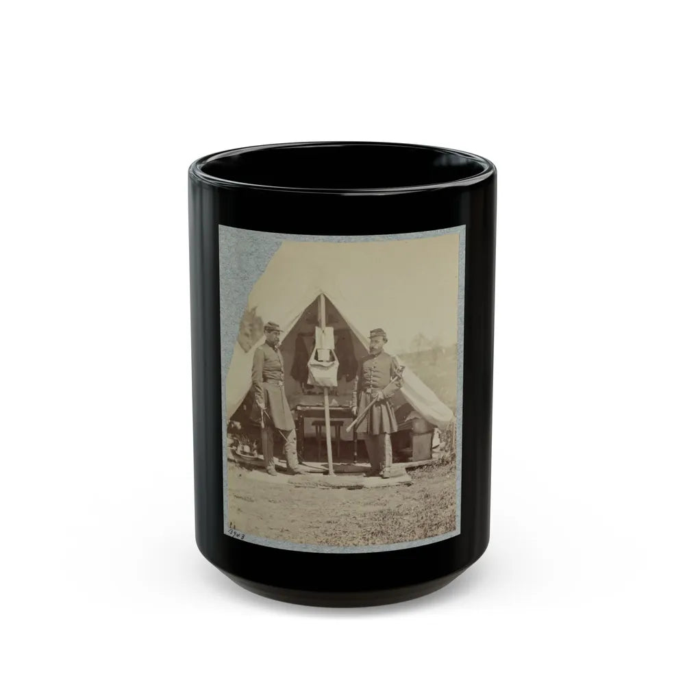 7th New York State Militia, Camp Cameron, D.C., 1861 024 (U.S. Civil War) Black Coffee Mug-15oz-Go Mug Yourself