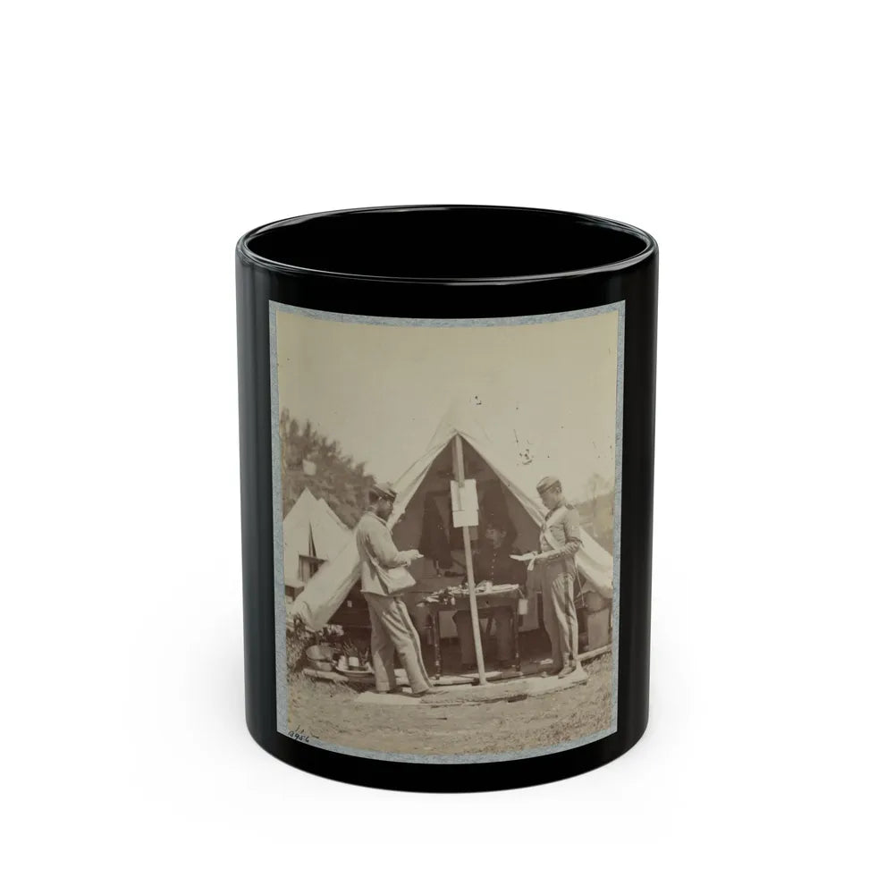 7th New York State Militia, Camp Cameron, D.C., 1861 025 (U.S. Civil War) Black Coffee Mug-11oz-Go Mug Yourself