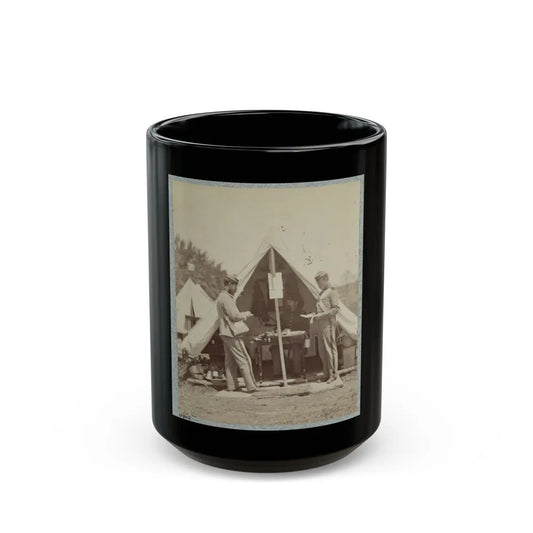 7th New York State Militia, Camp Cameron, D.C., 1861 025 (U.S. Civil War) Black Coffee Mug-15oz-Go Mug Yourself