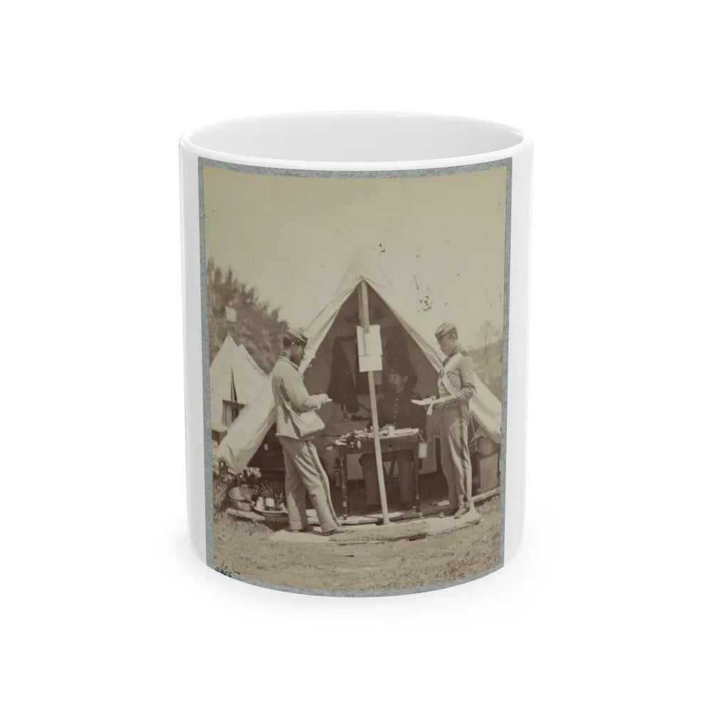 7th New York State Militia, Camp Cameron, D.C., 1861 025 (U.S. Civil War) White Coffee Mug-11oz-Go Mug Yourself