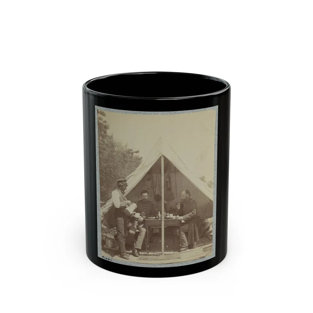 7th New York State Militia, Camp Cameron, D.C., 1861 026 (U.S. Civil War) Black Coffee Mug-11oz-Go Mug Yourself