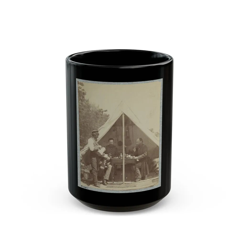 7th New York State Militia, Camp Cameron, D.C., 1861 026 (U.S. Civil War) Black Coffee Mug-15oz-Go Mug Yourself