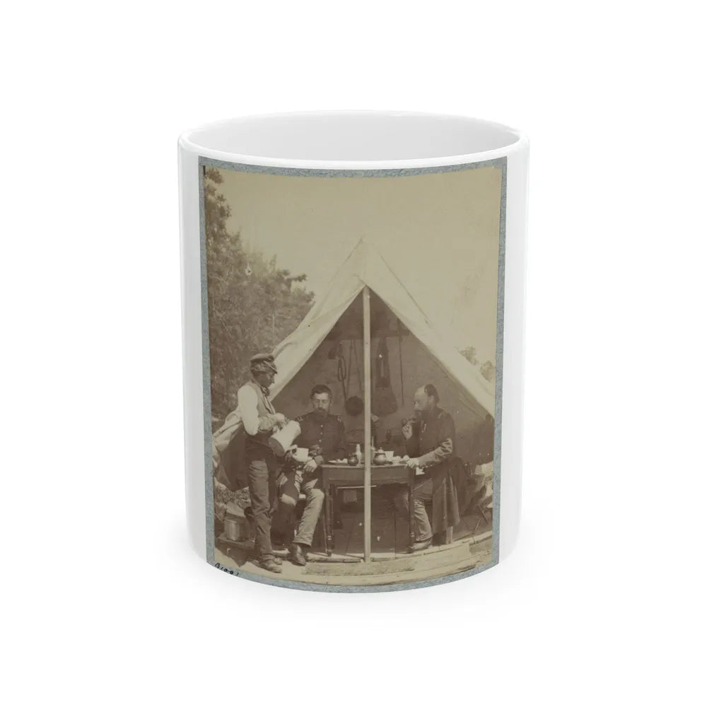 7th New York State Militia, Camp Cameron, D.C., 1861 026 (U.S. Civil War) White Coffee Mug-11oz-Go Mug Yourself