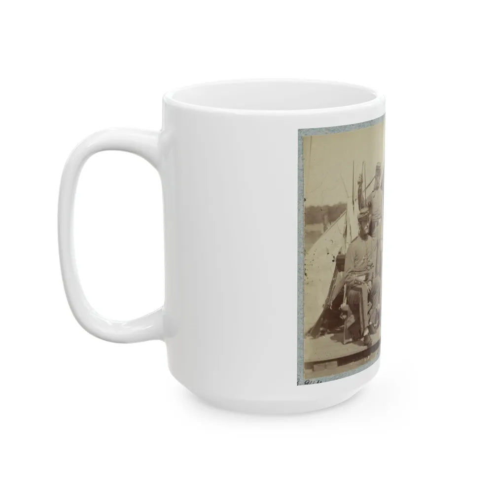 7th New York State Militia, Camp Cameron, D.C., 1861 029 (U.S. Civil War) White Coffee Mug-Go Mug Yourself