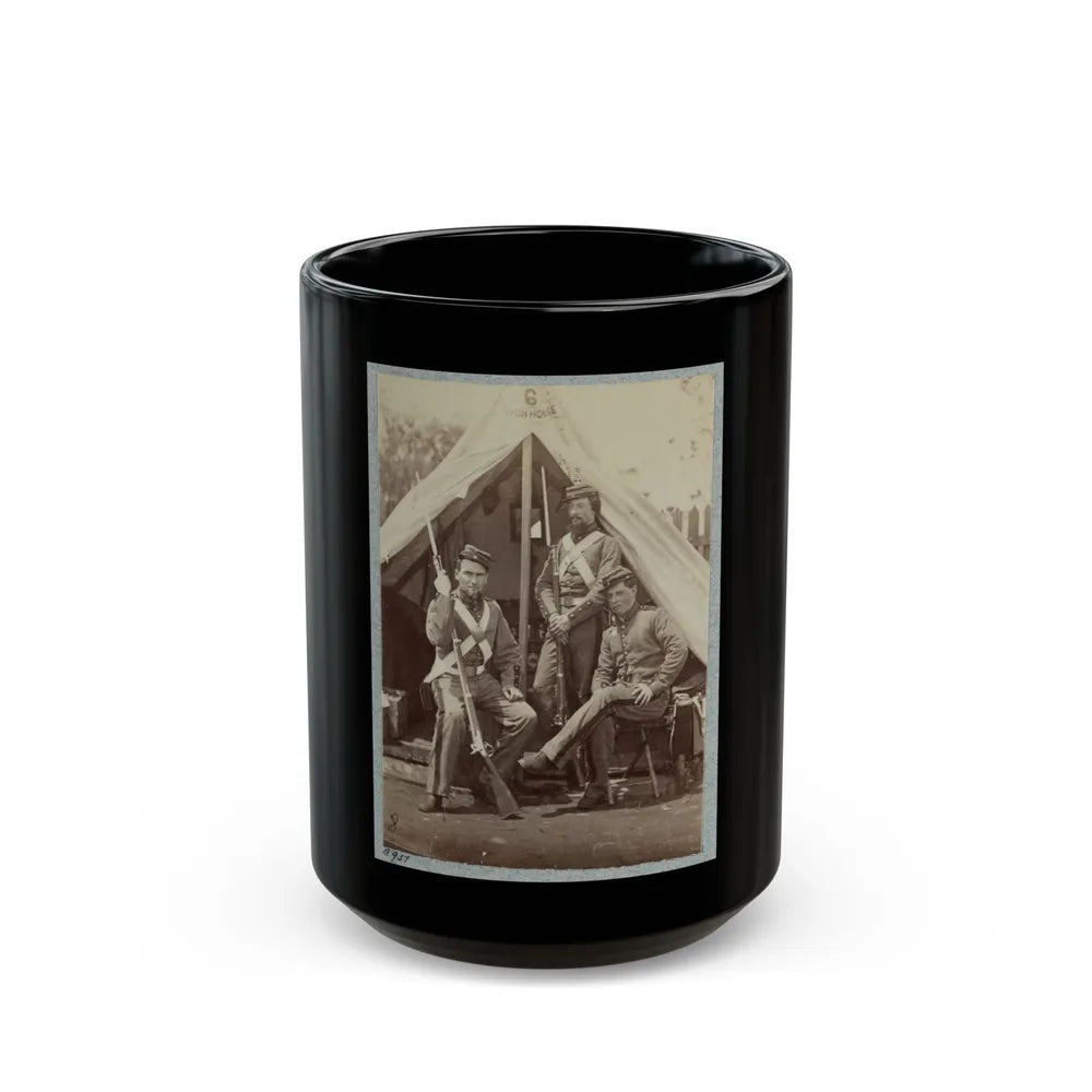 7th New York State Militia, Camp Cameron, D.C., 1861 031 (U.S. Civil War) Black Coffee Mug-15oz-Go Mug Yourself