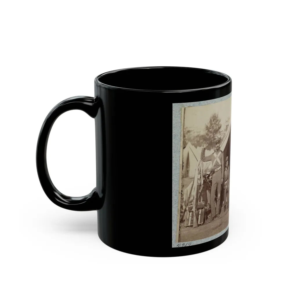 7th New York State Militia, Camp Cameron, D.C., 1861 032 (U.S. Civil War) Black Coffee Mug-Go Mug Yourself