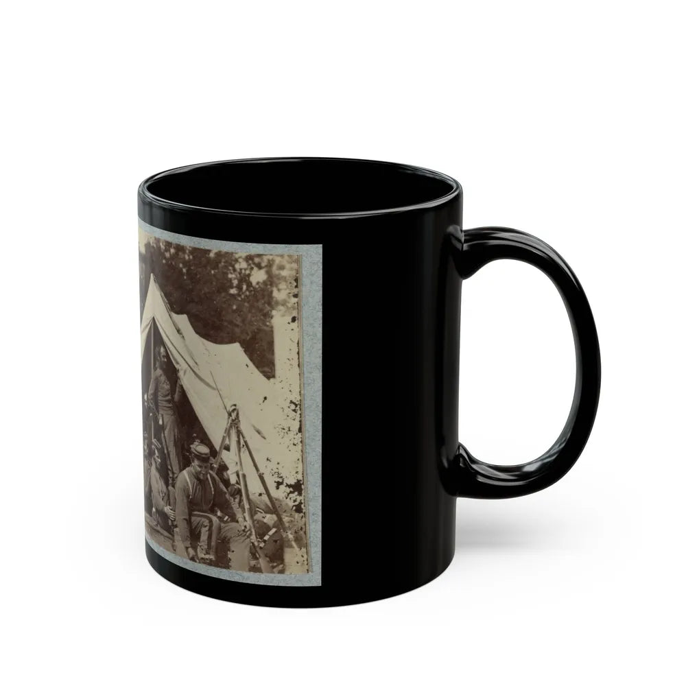 7th New York State Militia, Camp Cameron, D.C., 1861 033 (U.S. Civil War) Black Coffee Mug-Go Mug Yourself