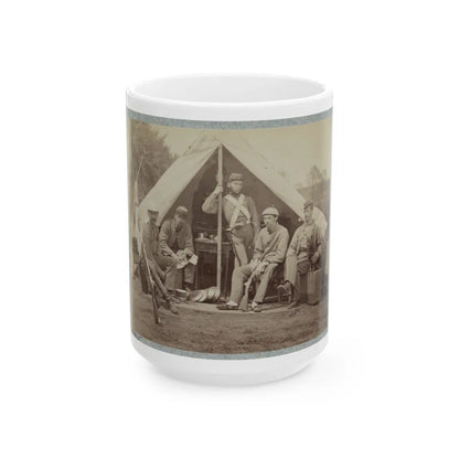 7th New York State Militia, Camp Cameron, D.C., 1861 034 (U.S. Civil War) White Coffee Mug-15oz-Go Mug Yourself