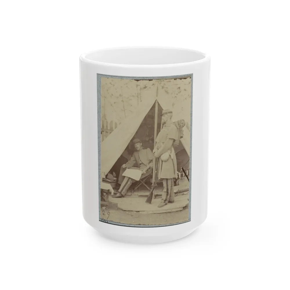 7th New York State Militia, Camp Cameron, D.C., 1861 038 (U.S. Civil War) White Coffee Mug-15oz-Go Mug Yourself