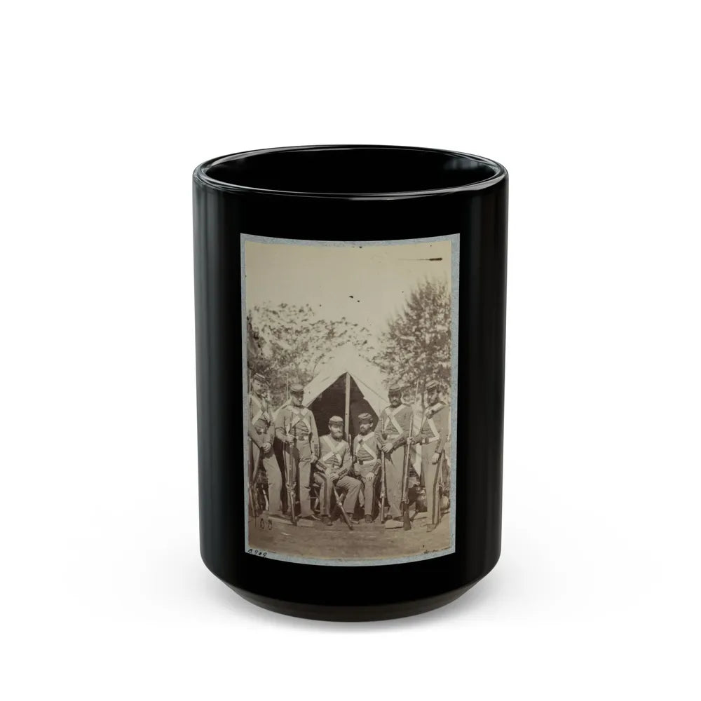 7th New York State Militia, Camp Cameron, D.C., 1861 039 (U.S. Civil War) Black Coffee Mug-15oz-Go Mug Yourself