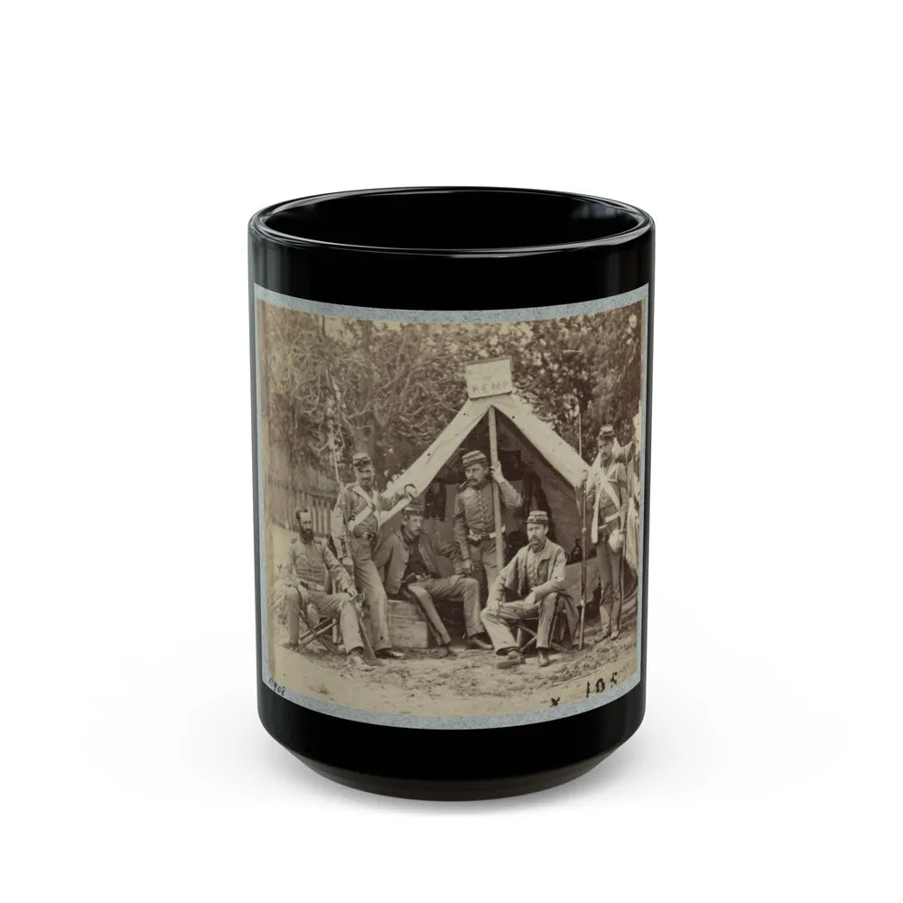 7th New York State Militia, Camp Cameron, D.C., 1861(2) (U.S. Civil War) Black Coffee Mug-15oz-Go Mug Yourself