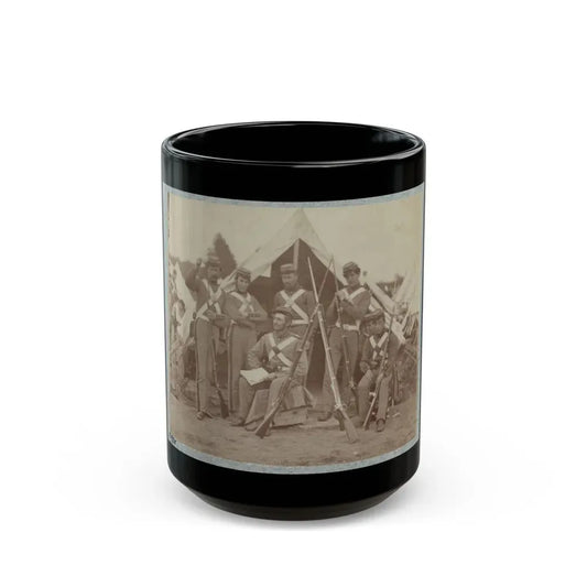 7th New York State Militia, Camp Cameron, D.C., 1861 004 (U.S. Civil War) Black Coffee Mug 15oz - Go Mug Yourself