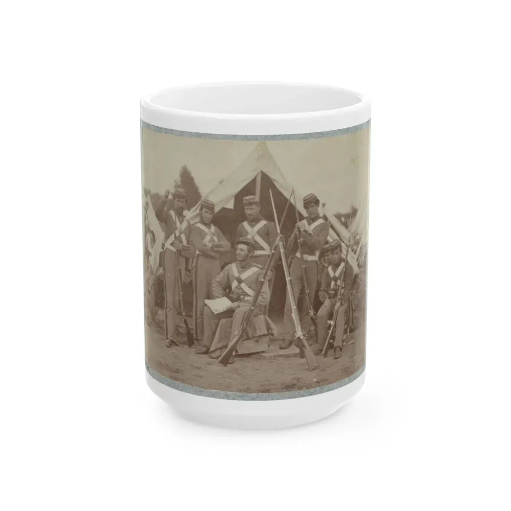 7th New York State Militia, Camp Cameron, D.C., 1861 004 (U.S. Civil War) White Coffee Mug 15oz - Go Mug Yourself