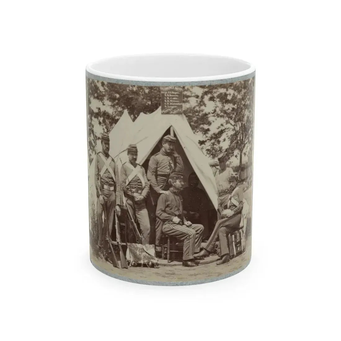 7th New York State Militia, Camp Cameron, D.C., 1861 005 (U.S. Civil War) White Coffee Mug 11oz - Go Mug Yourself