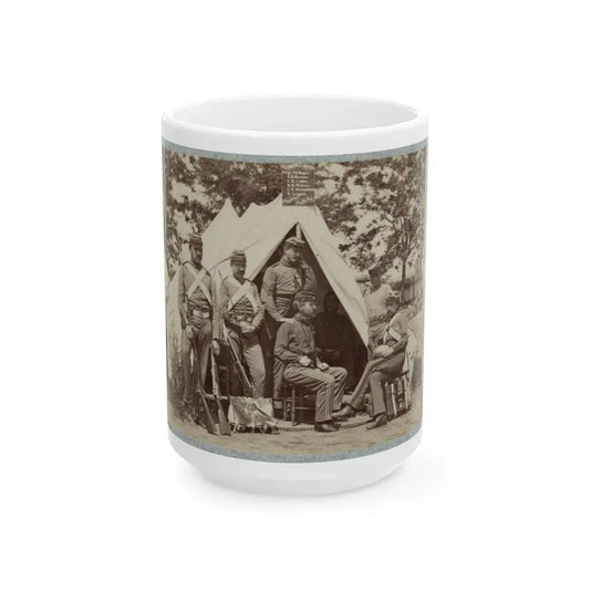 7th New York State Militia, Camp Cameron, D.C., 1861 005 (U.S. Civil War) White Coffee Mug 15oz - Go Mug Yourself