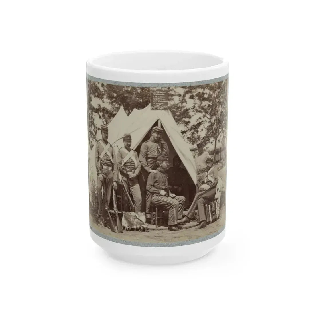 7th New York State Militia, Camp Cameron, D.C., 1861 005 (U.S. Civil War) White Coffee Mug 15oz - Go Mug Yourself