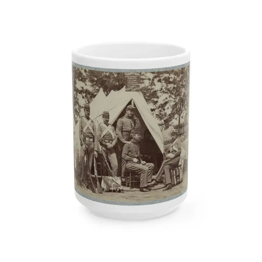 7th New York State Militia, Camp Cameron, D.C., 1861 005 (U.S. Civil War) White Coffee Mug 15oz - Go Mug Yourself