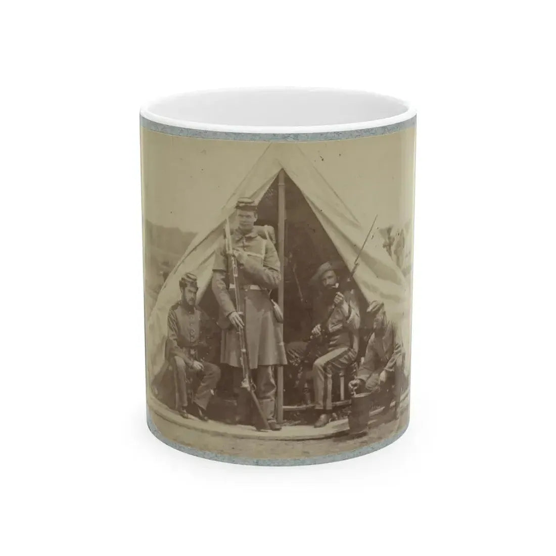 7th New York State Militia, Camp Cameron, D.C., 1861 006 (U.S. Civil War) White Coffee Mug 11oz - Go Mug Yourself