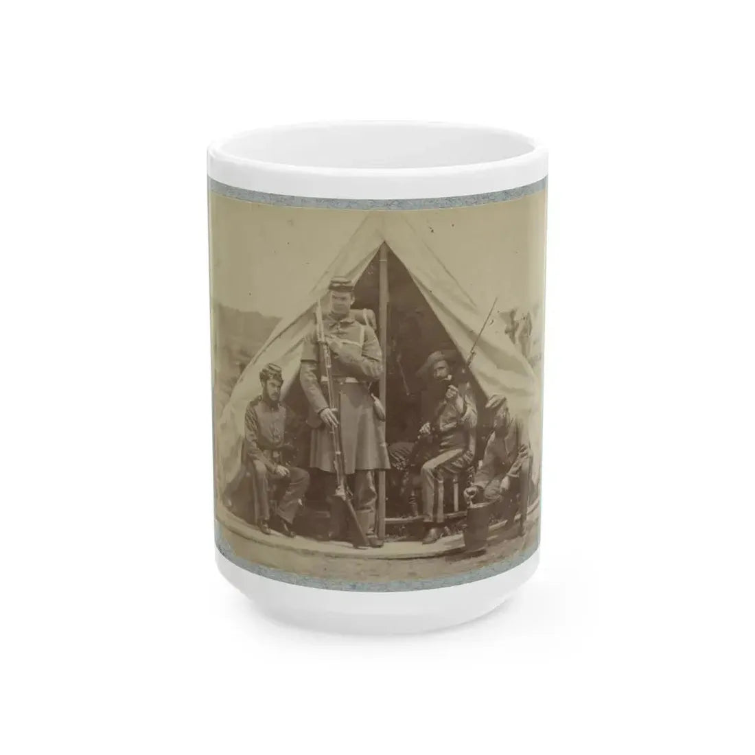 7th New York State Militia, Camp Cameron, D.C., 1861 006 (U.S. Civil War) White Coffee Mug 15oz - Go Mug Yourself