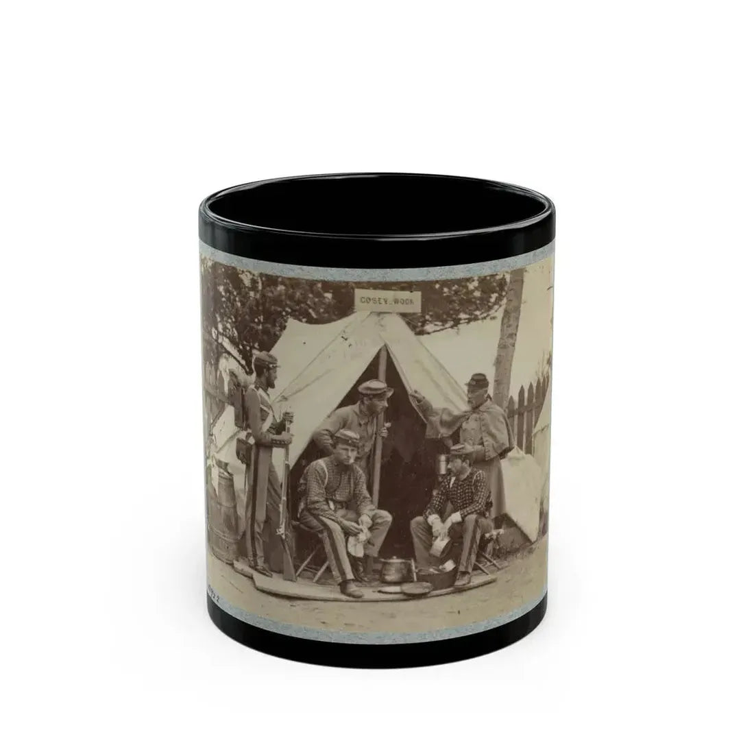 7th New York State Militia, Camp Cameron, D.C., 1861 007 (U.S. Civil War) Black Coffee Mug 11oz - Go Mug Yourself