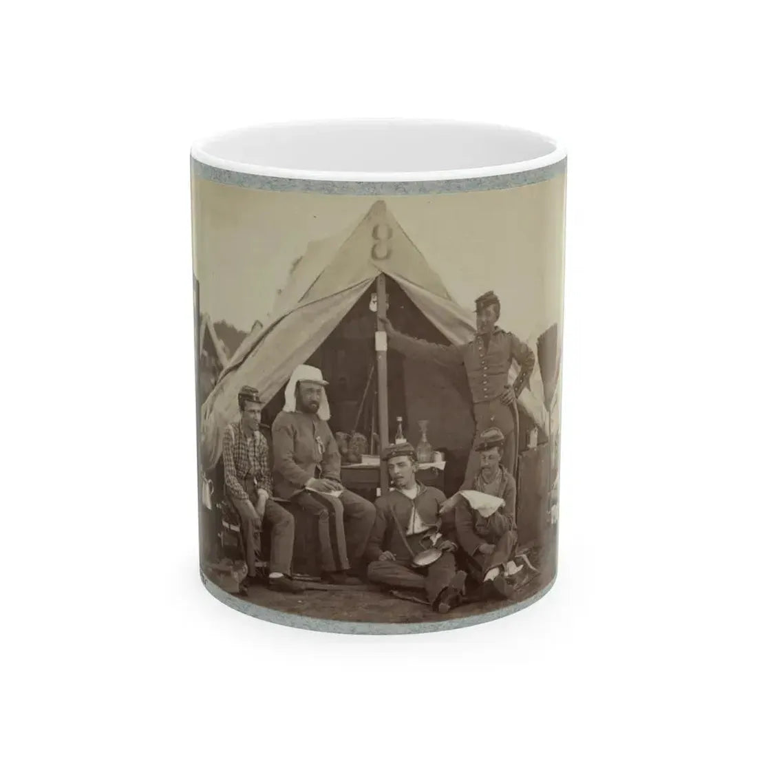 7th New York State Militia, Camp Cameron, D.C., 1861 008 (U.S. Civil War) White Coffee Mug 11oz - Go Mug Yourself