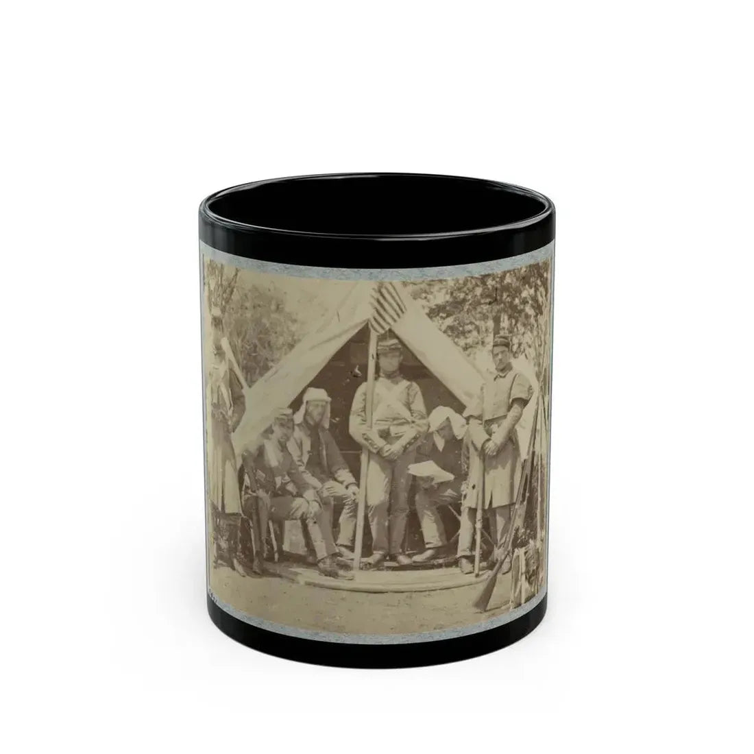 7th New York State Militia, Camp Cameron, D.C., 1861 009 (U.S. Civil War) Black Coffee Mug 11oz - Go Mug Yourself