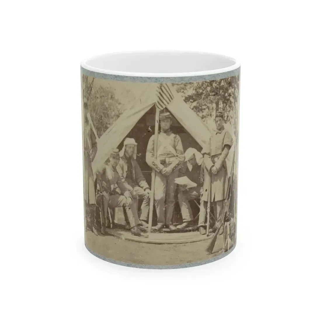 7th New York State Militia, Camp Cameron, D.C., 1861 009 (U.S. Civil War) White Coffee Mug 11oz - Go Mug Yourself