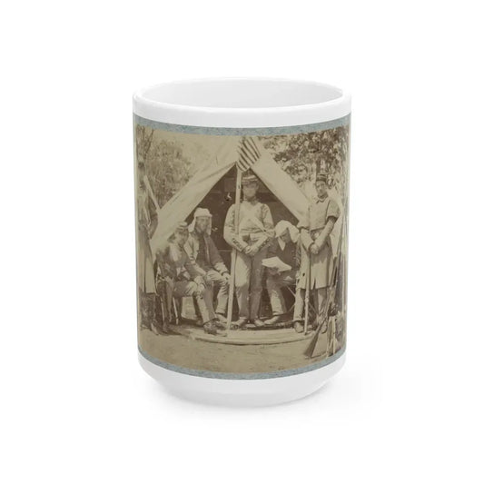 7th New York State Militia, Camp Cameron, D.C., 1861 009 (U.S. Civil War) White Coffee Mug 15oz - Go Mug Yourself