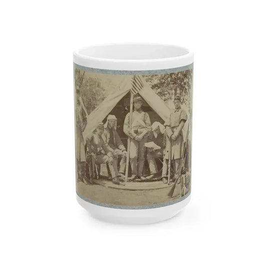 7th New York State Militia, Camp Cameron, D.C., 1861 009 (U.S. Civil War) White Coffee Mug 15oz - Go Mug Yourself
