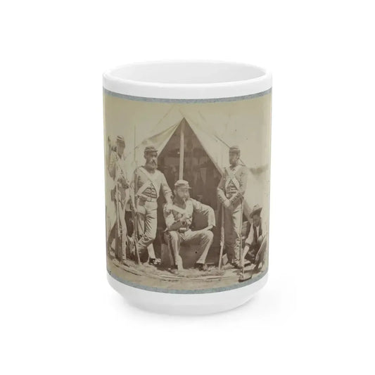 7th New York State Militia, Camp Cameron, D.C., 1861 018 (U.S. Civil War) White Coffee Mug 15oz - Go Mug Yourself