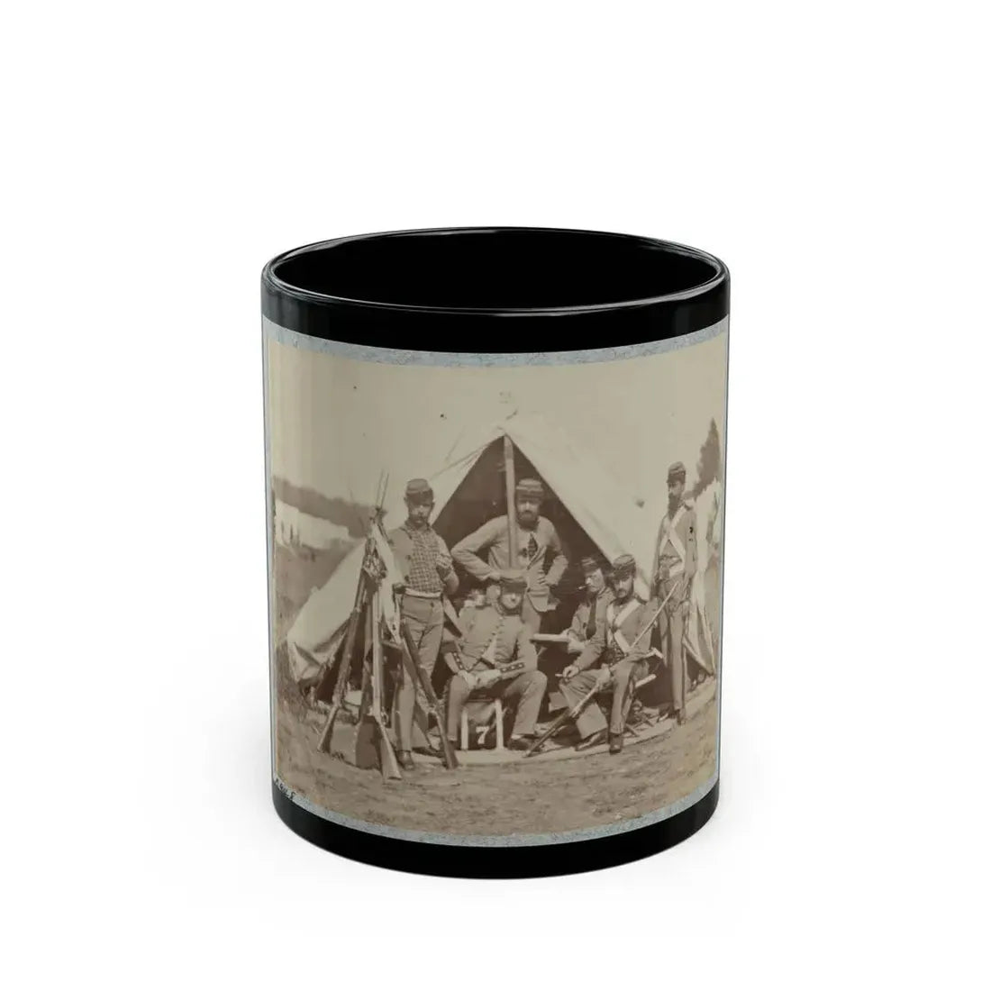 7th New York State Militia, Camp Cameron, D.C., 1861 022 (U.S. Civil War) Black Coffee Mug 11oz - Go Mug Yourself