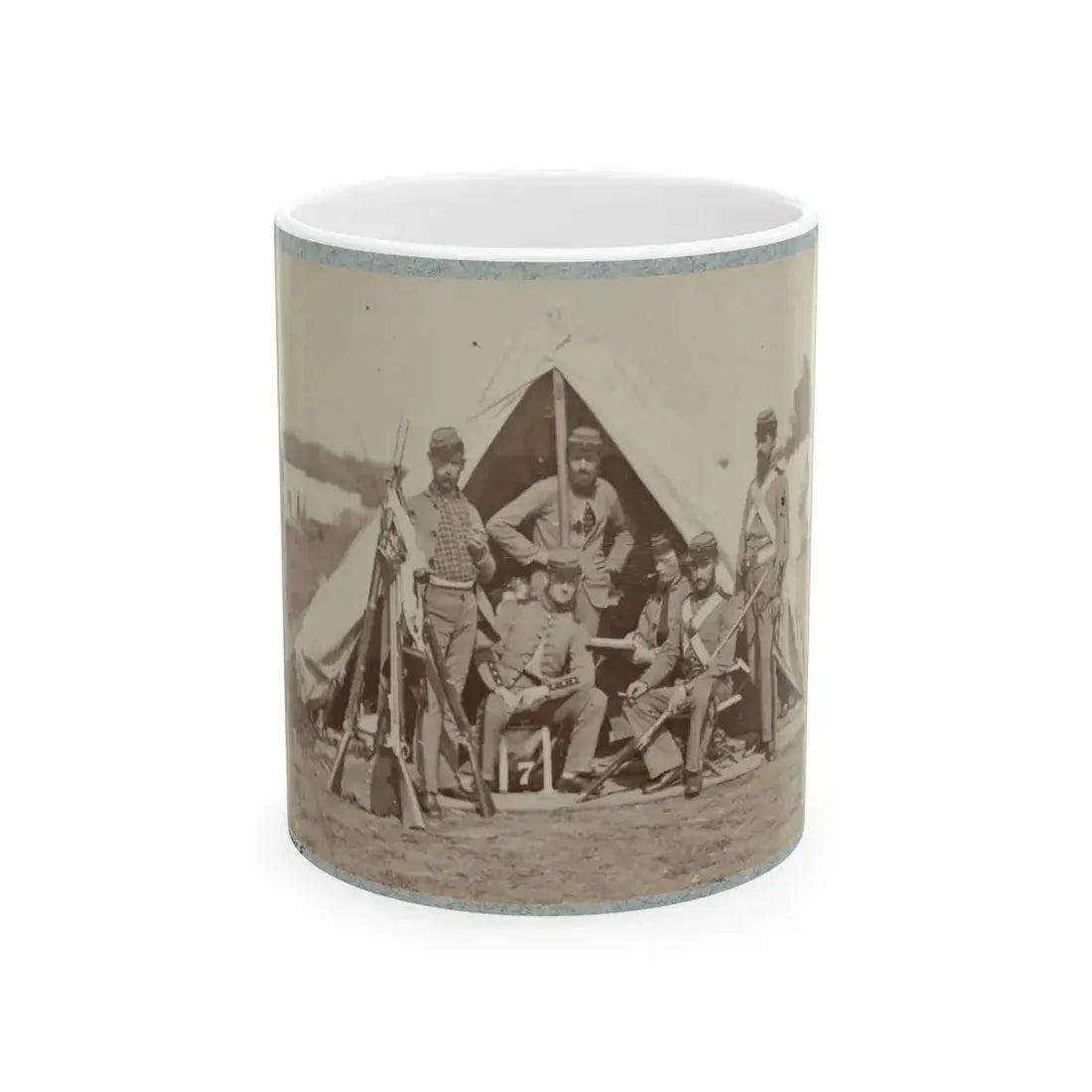 7th New York State Militia, Camp Cameron, D.C., 1861 022 (U.S. Civil War) White Coffee Mug 11oz - Go Mug Yourself