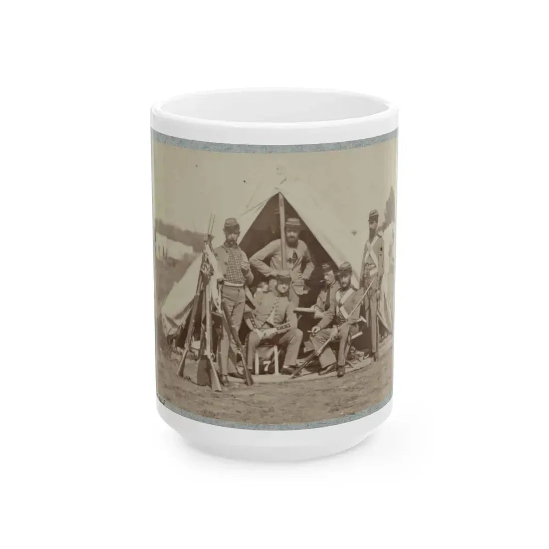 7th New York State Militia, Camp Cameron, D.C., 1861 022 (U.S. Civil War) White Coffee Mug 15oz - Go Mug Yourself
