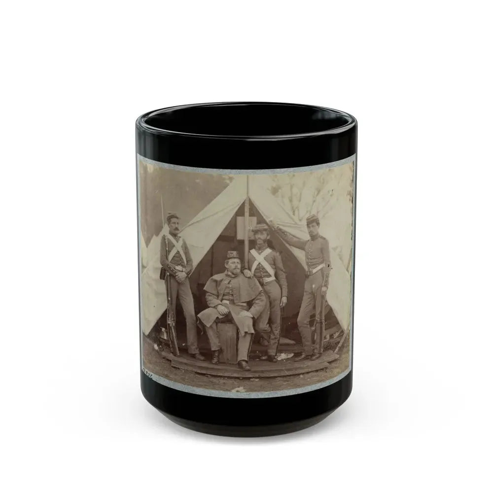 7th New York State Militia, Camp Cameron, D.C., 1861 023 (U.S. Civil War) Black Coffee Mug 15oz - Go Mug Yourself