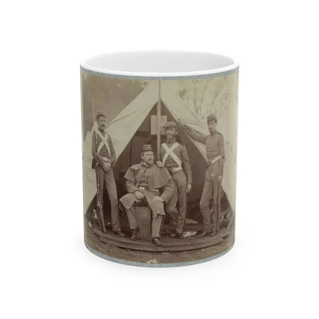 7th New York State Militia, Camp Cameron, D.C., 1861 023 (U.S. Civil War) White Coffee Mug 11oz - Go Mug Yourself