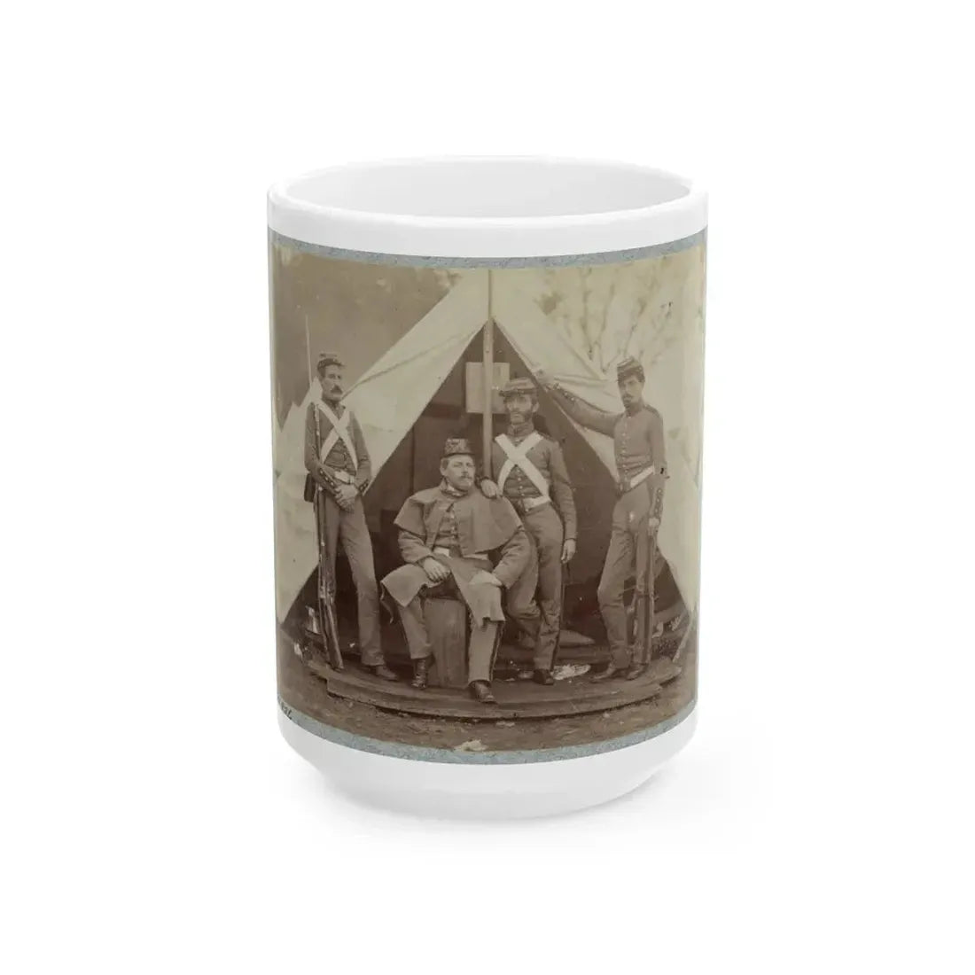 7th New York State Militia, Camp Cameron, D.C., 1861 023 (U.S. Civil War) White Coffee Mug 15oz - Go Mug Yourself