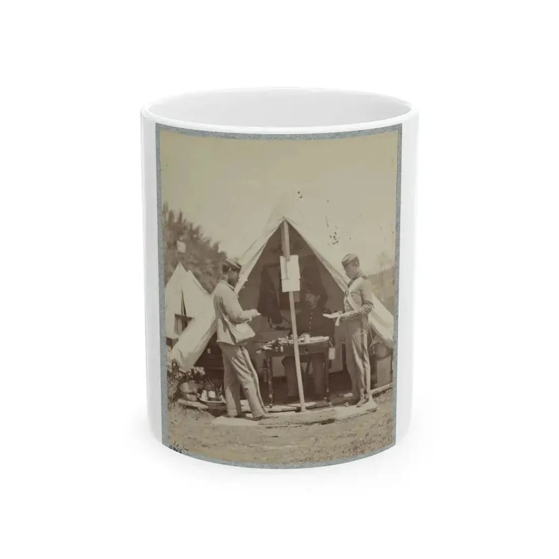 7th New York State Militia, Camp Cameron, D.C., 1861 025 (U.S. Civil War) White Coffee Mug 11oz - Go Mug Yourself