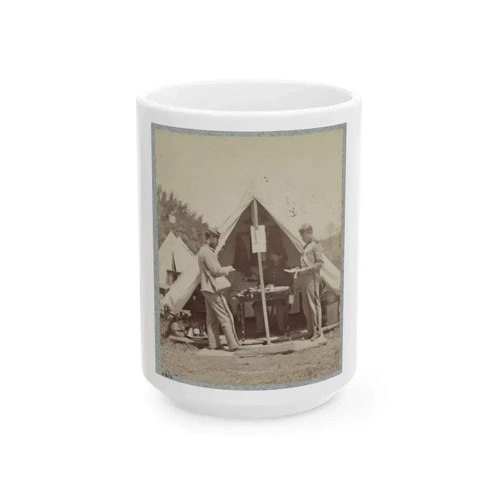 7th New York State Militia, Camp Cameron, D.C., 1861 025 (U.S. Civil War) White Coffee Mug 15oz - Go Mug Yourself