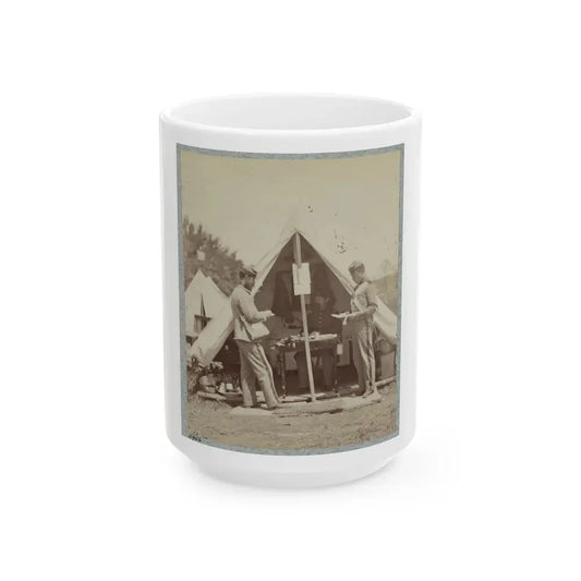 7th New York State Militia, Camp Cameron, D.C., 1861 025 (U.S. Civil War) White Coffee Mug 15oz - Go Mug Yourself