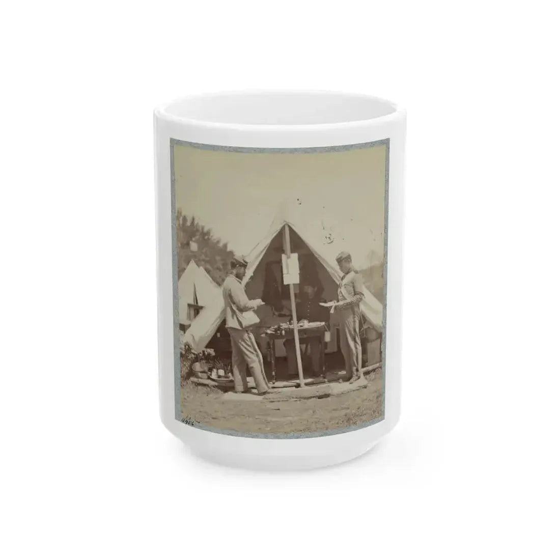 7th New York State Militia, Camp Cameron, D.C., 1861 025 (U.S. Civil War) White Coffee Mug 15oz - Go Mug Yourself