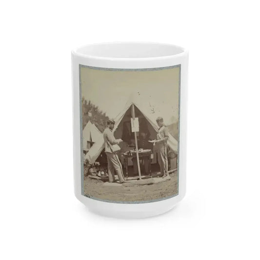 7th New York State Militia, Camp Cameron, D.C., 1861 025 (U.S. Civil War) White Coffee Mug 15oz - Go Mug Yourself