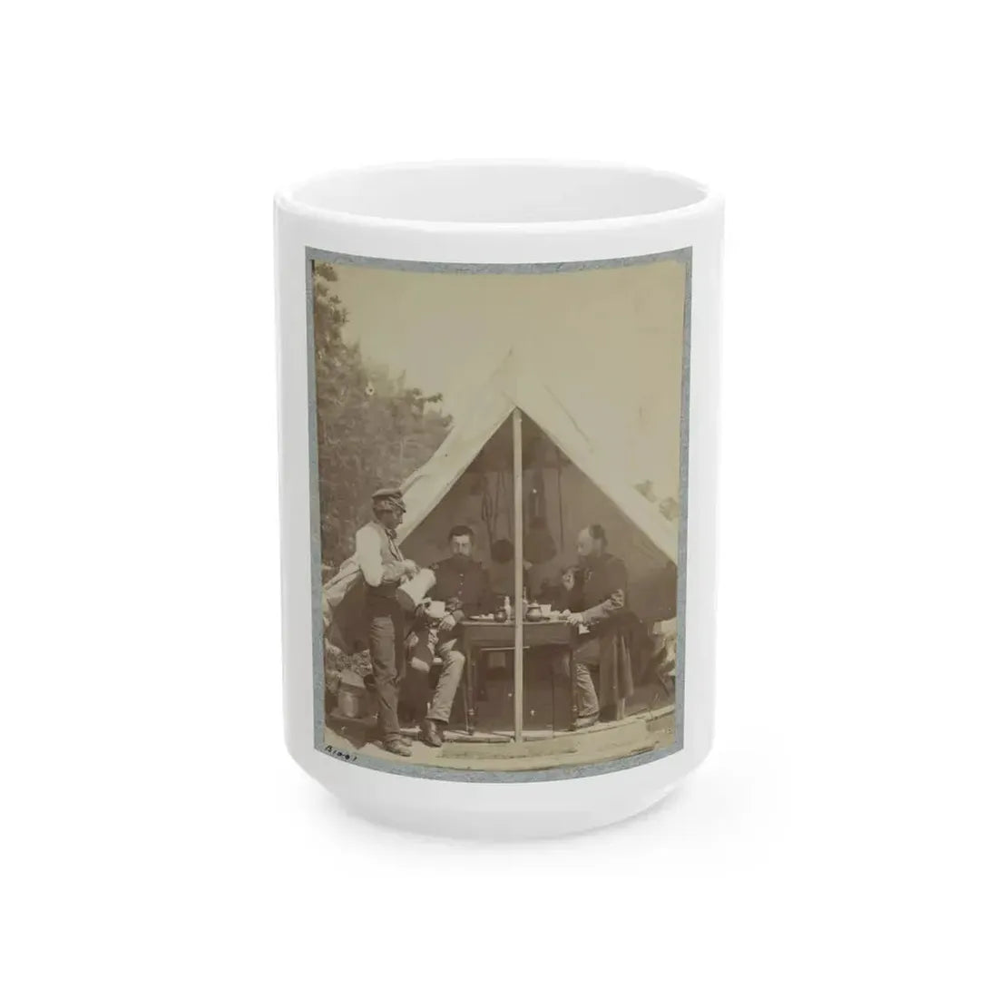 7th New York State Militia, Camp Cameron, D.C., 1861 026 (U.S. Civil War) White Coffee Mug 15oz - Go Mug Yourself