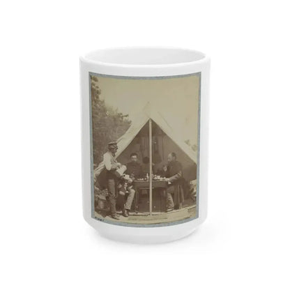 7th New York State Militia, Camp Cameron, D.C., 1861 026 (U.S. Civil War) White Coffee Mug 15oz - Go Mug Yourself