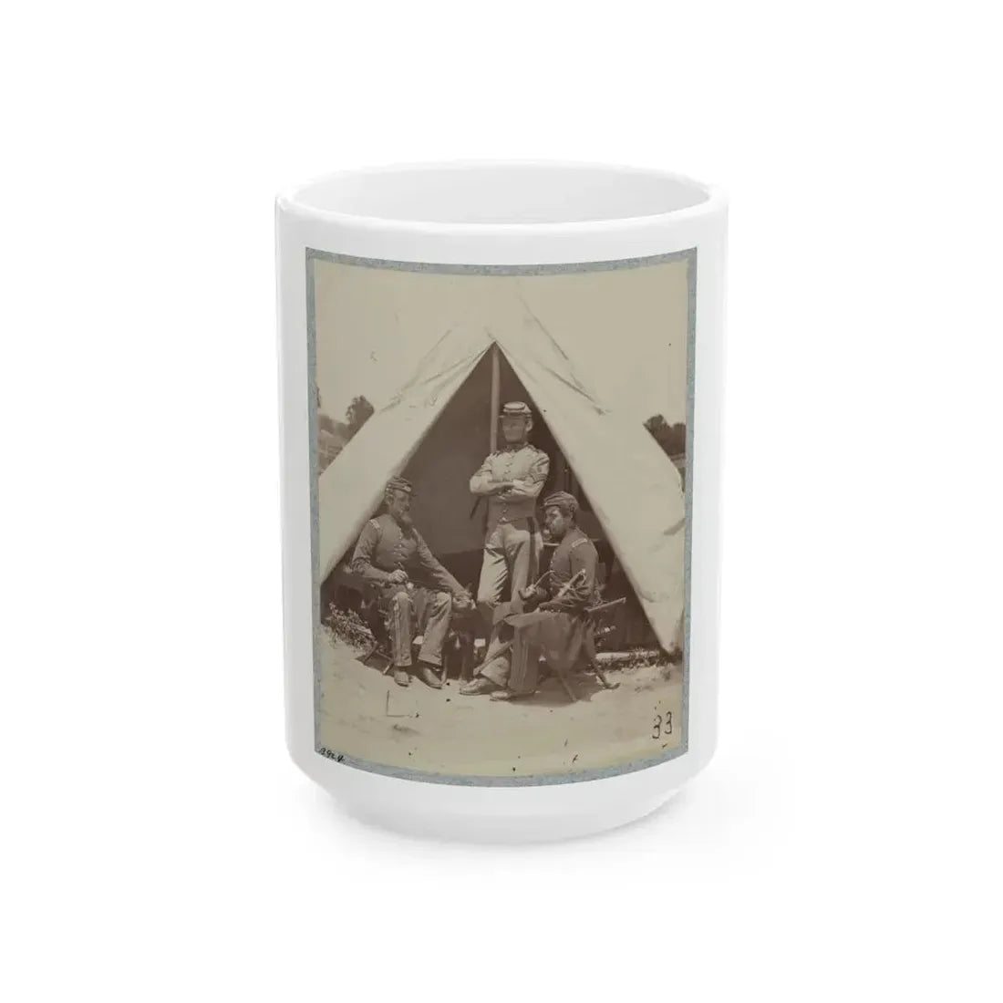 7th New York State Militia, Camp Cameron, D.C., 1861 027 (U.S. Civil War) White Coffee Mug 15oz - Go Mug Yourself