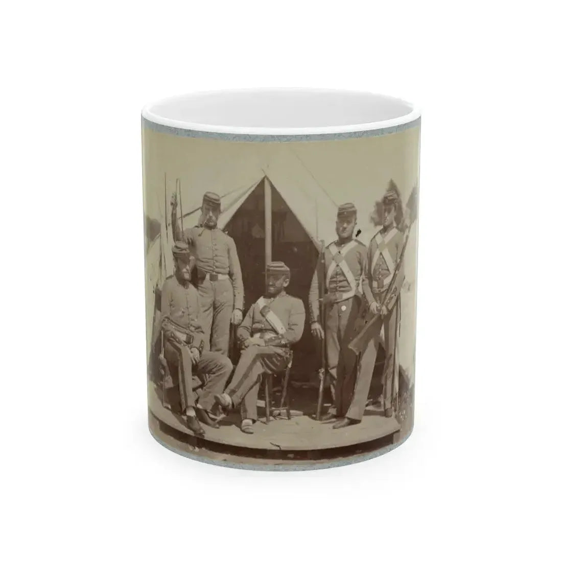 7th New York State Militia, Camp Cameron, D.C., 1861 029 (U.S. Civil War) White Coffee Mug 11oz - Go Mug Yourself