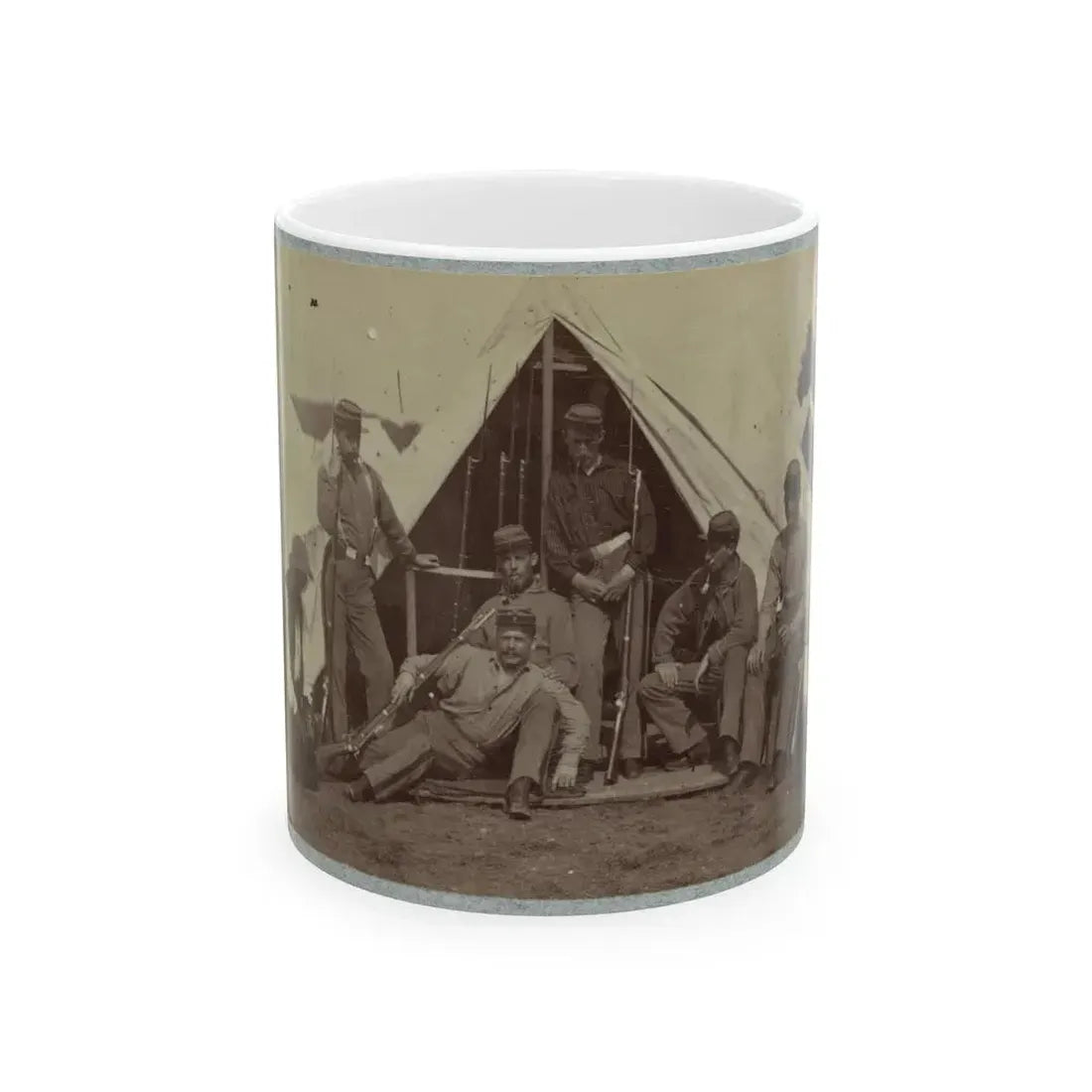7th New York State Militia, Camp Cameron, D.C., 1861 030 (U.S. Civil War) White Coffee Mug 11oz - Go Mug Yourself