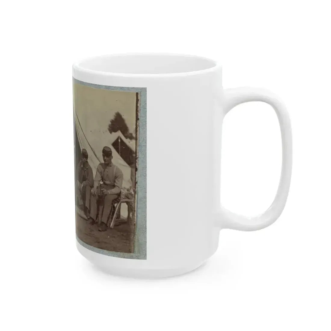 7th New York State Militia, Camp Cameron, D.C., 1861 030 (U.S. Civil War) White Coffee Mug - Go Mug Yourself