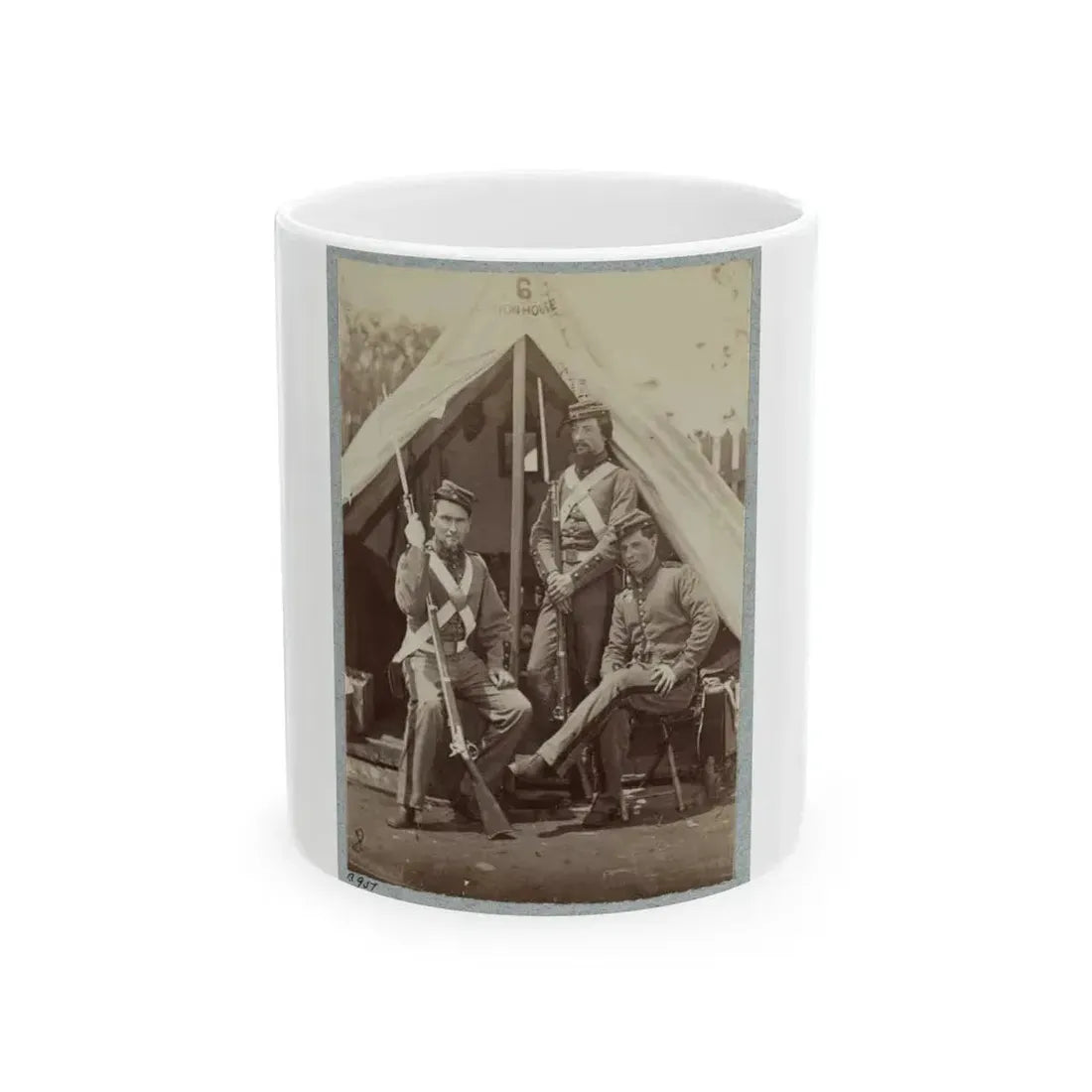 7th New York State Militia, Camp Cameron, D.C., 1861 031 (U.S. Civil War) White Coffee Mug 11oz - Go Mug Yourself