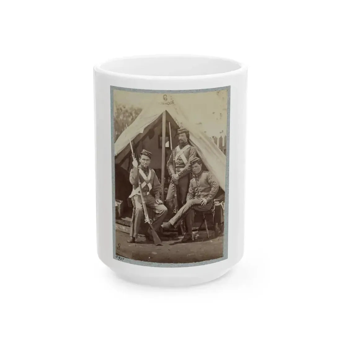 7th New York State Militia, Camp Cameron, D.C., 1861 031 (U.S. Civil War) White Coffee Mug 15oz - Go Mug Yourself