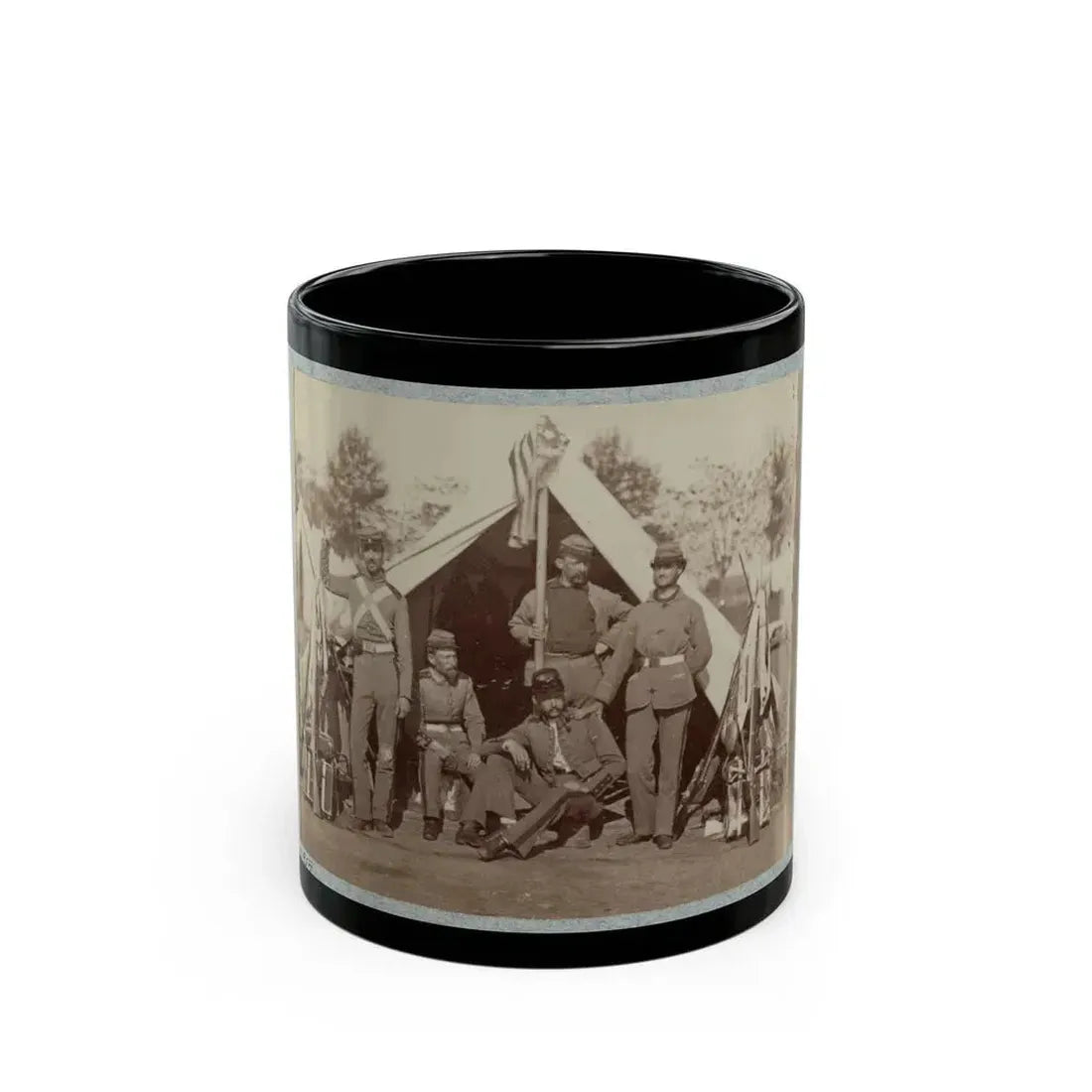 7th New York State Militia, Camp Cameron, D.C., 1861 032 (U.S. Civil War) Black Coffee Mug 11oz - Go Mug Yourself